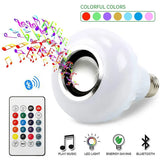 E27 Wireless Bluetooth Speaker +12W RGB Bulb LED Lamp 110V 220V Led Light Music Player Audio with Remote Control Smart Electronics