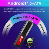 TV98 ATV Mini TV Stick Android 14 Allwinner H618 Quad Core Cortex A53 8K HDR 3D Voice Remote WIFI 4G 5G BT5.0 Smart HD player