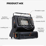 1.3KW Portable Outdoor Heating Furnace Dual-use Liquefied Gas Winter Recreational Vehicle Heater furnace stoves