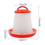 1.5kg Chicken Feeder Bucket Poultry Food Feeding Tools Chicken Chick Hen Poultry Lid Handle Pail Feeding Watering Supplies