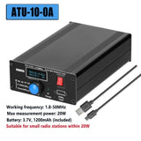 1.8-55MHz Mini Automatic Antenna Tuner OLED Display Aluminum Alloy Outcase with1800MAh Battery ATU Antenna Tuner Analyzer