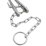 1 Pcs Farm Cattle Livestock Tool Stainless Steel Cow Nose Ring Pliers Bull Cattle Bovine With Chain Cow Nose Fixed Pulling Tool