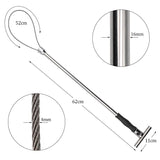 1 Pcs Stainless Steel Wire Catching Pig Lasso Baoding Pig Head Grab Pig Device Pig Equipment Convenient Safety Copper Handle