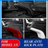 1 Rear Anti Kick Panel Decorative Sticker Car Interior Cover Modification Accessory Suitable for Tesla Model 3 Model Y