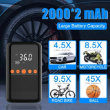 1 Set Car Mounted Inflation Pump Mini Portable Self Propelled Electric Tire Pump Air Pump Handheld Wireless Charging Combination