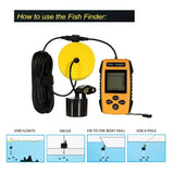 1 Set Shoal Detector Eco-friendly Plastic Professional Digital Display Fishing Tool   Fish Finder  for Household
