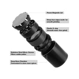 1 Set of One-Piece Design, 50MM-5-Ply Flat Plate Manual Spice Grinder With Storage Gar, Chamfered Aluminum Alloy Grinder
