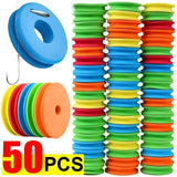 10/20/50pcs EVA Foam Spools Fishing Winding Board Fishing Hook Line Tackle Foam Spool Trace Wire Swivel Tackle Fish Line Tools