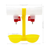10 Pcs Chicken Drinking Fountain Double Hanging Cup Ball Nipple Drinkers 25cm Chicken Equipment Wholesale Quail Feeders