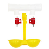 10 Pcs Chicken Drinking Fountain Double Hanging Cup Ball Nipple Drinkers 25cm Chicken Equipment Wholesale Quail Feeders