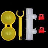 10 Pcs Chicken Drinking Fountain Double Hanging Cup Ball Nipple Drinkers 25cm Chicken Equipment Wholesale Quail Feeders