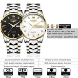 100%Original ZUNPAI Watch For Men Waterproof Stainless Steel Fashion Luxury Men Watches Waterproof Luminous Quartz WristWatch