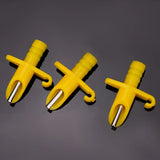 100 Sets Rabbit Water Nipple Drinking Abs Material Spring Three - Way Pipe Animal Drinking Fountains Farm Animal Supplies Yellow