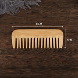100 pcs Eco-Friendly Bamboo Wide Tooth Comb Hair Brushes Biodegradeable Wood Hair Comb Anti-Static Detangling Combs Wholesale