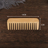 100 pcs Eco-Friendly Bamboo Wide Tooth Comb Hair Brushes Biodegradeable Wood Hair Comb Anti-Static Detangling Combs Wholesale