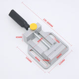 Aluminum Alloy Flat Vise Mini Home Use Flat Tongs Bench Clamp Screw Vise DIY Craft Mold For Electric Drill Stand 8010 Tongs Vise