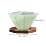 Origami Dripper with Walnut Wood Holder Lightweight Portable Sturdy Drip Maker Coffee Filter Cup