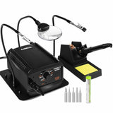[EU Direct]KAIWEETS KOT936 Soldering Iron Station 60W Adjustable 200℃-480℃ ESD Safe Ceramic Core with Detachable Workbench Top Rated Welding Kit