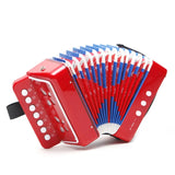 7 Keys 2 Bass Small Accordion Educational Musical Instrument Christmas Birthday Gift Toddlers Beginners