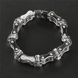 Chain Linked Skull Cuff Bracelet