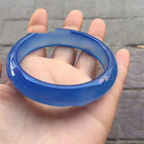 Ice-like Blue Chalcedony Bracelet Jade Delicate And Transparent