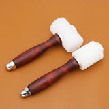 Wooden Handle T Model Carving Punching Printing Engraving Nylon Hammer DIY Handmade Leather Tools Reusable
