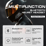 YZ06 Motorcycle Bluetooth Helmet Headset Wireless 5.0 Hands-free Call Kit Waterproof Earphones MP3 Speaker Stereo Audio Receiver