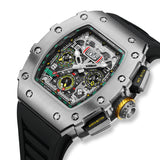 GUANQIN Automatic Mechanical Winding Watch Fashion Sports Mens Watch Chronograph Business Stainless Steel Relogio Masculino 2022