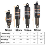 Discount Bicycle Oil Spring Rear Absorber 125/150/165/190mm Adjustable Shock Damper Reducer For Mountain Bike Scooter