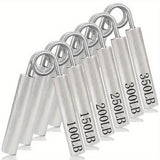 3/4/6psc Metal Hand Grip Set, 50LB-300LB Non-Slip Heavy-Duty Grip Strengthener