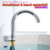 Stainless Steel Brass Core Rotational Bend Waterfall 1/2" Bathroom Shower Basin Faucet Bathtub Draw-off Water Tap