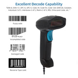 1D Barcode Scanner Handheld Wireless Bar Reader Manual Trigger/Auto Continuous Scanning Support Paper Code