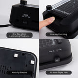 A4 hine Thermal Desktop with Laminating Punching Cutting Function Automatic Laminator Paper Trimmer