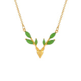 All the way there is your necklace antler plated
