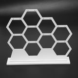 Natural Wood White Honeycomb Earrings Necklace Holder Jewelry Display Stand Earring Storage Rack