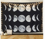 Starry universe moon hangs