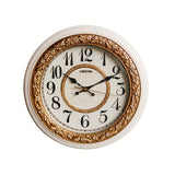 1pc Creative Round Decorative Clock, Retro Wall Numerals Mute Plastic Wall Clock, Room Decor, Home Decor