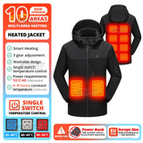 10Areas Heating Jackets USB Heating Jacket men's Women's Snowboard jackets Warm Ski Heating Jackets Camping Fishing Outdoor New