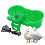 10Pcs Automatic Chicken Bird Dringking Bowls Water Drinker for Pigeon Quail Drinking double Cups with Screws Bird Feeder Tools