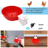 10Pcs Chicken Automatic Large Drinking Bowls Poultry Water Chicken Drinker Red Cups For Bird Poultry Water Drinking Fountain