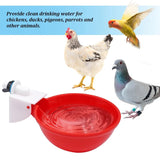 10Pcs Chicken Automatic Large Drinking Bowls Poultry Water Chicken Drinker Red Cups For Bird Poultry Water Drinking Fountain