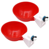 10Pcs Chicken Automatic Large Drinking Bowls Poultry Water Chicken Drinker Red Cups For Bird Poultry Water Drinking Fountain