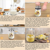 1.5 Liters - Wooden Handle Shakes Stainless Steel Gear Manual Maker, Butter Churner