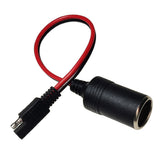 Female Cigarette Lighter Socket to with Sae 2 Pin Quick Release Disconnect Connector Plug 14AWG Extension Cable