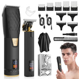 Resuxi 652 Professional High Power Clipper Set for Men Barber Rechargeable Hair Salon T Blade Trimmer hine Tools