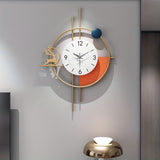 1pc Large Decorative Wall Clock Metal Elk Silent Non Ticking, Modern Non-Ticking Silent Metal Wall Clocks For Living Room, Bedroom, Study, Office, Xmas Room Decor, Home Decor