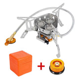 5800W Windproof Camp Camping Tea Stove with Fuel Canister Adapter Piezo Ignition Carry Case for Backpacking Hiking