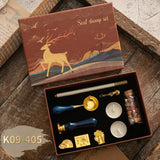 Set Vintage Kit Wedding Invitation Postcard Seag Wax Beads Seal Stamp Melting Gift Packing Box