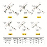 10pcs Luminous Fishing swivels T-Shape 3 Way Rolling Swivel Cross-Line Barrel Swivel with beads Sea Fishing hook