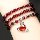 Natural garnet bracelet